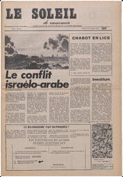 Le Soleil de Vancouver, October 19, 1973, page 1