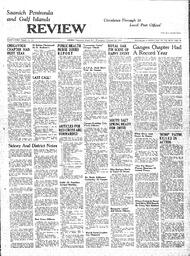 Saanich Peninsula And Gulf Islands Review Wed, February 24, 1943 (Page 1)
