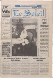 Le Soleil de Colombie-Britannique, December 15, 1995, page 1
