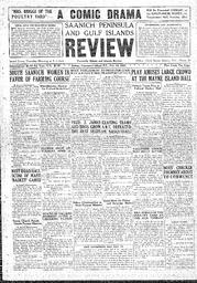 Saanich Peninsula And Gulf Islands Review Thu, February 24, 1927 (Page 1)