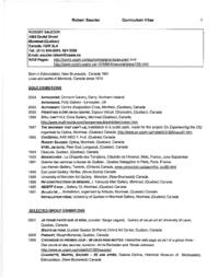 Robert Saucier CV