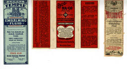Embalming fluid labels: [19--]