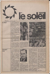 Le Soleil de Vancouver, August 27, 1971, page 1