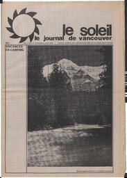 Le Soleil de Vancouver, August 4, 1972, page 1