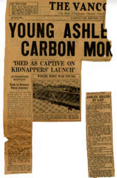 Vancouver Sun newspaper article: 15-Apr-33