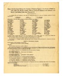 Minutes of the Professional Engineers Association of the Province of British Columbia: 16-Oct-20
