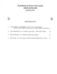 1992-03-09 - City of Port Coquitlam - Committee - Agenda