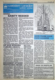   The Western Canadian Lumber Worker, Vol. XLIV No. 2, Apr.-May 1976   , page 12