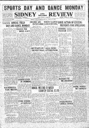 Sidney And Islands Review Thu, August 5, 1926 (Page 1)