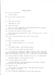 Charlie Olson Interview - Transcript Part 1