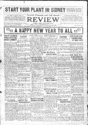 Saanich Peninsula And Gulf Islands Review Thu, December 26, 1929 (Page 1)