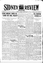 Sidney And Islands Review Thu, September 14, 1916 (Page 1)