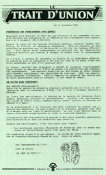   LE TRAIT D'UNION, 1986   , page 1