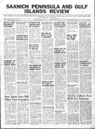 Saanich Peninsula And Gulf Islands Review Wed, July 3, 1940 (Page 1)