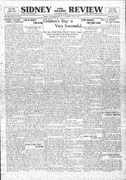 Sidney And Islands Review Thu, June 5, 1924 (Page 1)