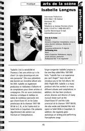   RÉPERTOIRE DES RESSOURCES CULTURELLES, 1999-2001   , page 47