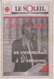 Le Soleil de Colombie-Britannique, December 12, 1997, page 1
