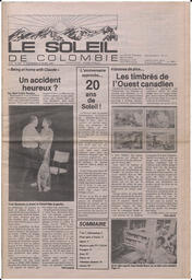 Le Soleil de Colombie, March 18, 1988, page 1