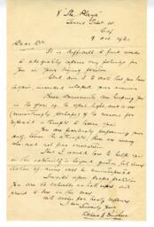 Letter to Vance from [W. illegible]: 09-Oct-34