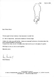 Letter to Glenn Alteen