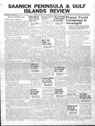 Saanich Peninsula And Gulf Islands Review Wed, October 13, 1937 (Page 1)