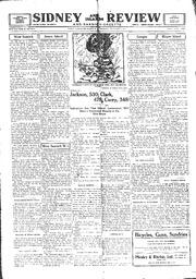 Sidney And Islands Review Thu, December 2, 1920 (Page 1)