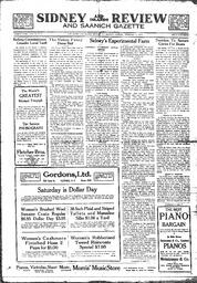 Sidney And Islands Review Thu, February 20, 1919 (Page 1)