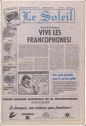 Le Soleil de Colombie-Britannique, March 10, 1995, page 1
