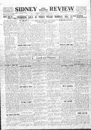 Sidney And Islands Review Thu, August 20, 1925 (Page 1)