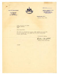 Letter to Vance from A. Campbell, Acting Chief Constable: 08-Oct-48