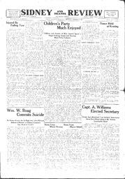 Sidney And Islands Review Thu, November 3, 1921 (Page 1)
