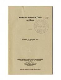 Booklet "Alcohol in Relation to Traffic Accidents": 17-Sep-38