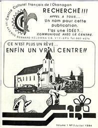   L'ÉCHO DE L'OKANAGAN, 1984   , page 1