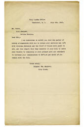 Letter to Vance, from Wm. McQueen: 04-Jul-16