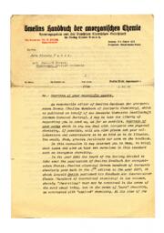 Letter to Vance, from Dr. E Pietfch: 10-Jan-36
