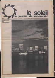 Le Soleil de Vancouver, November 10, 1972, page 1