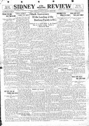 Sidney And Islands Review Thu, April 12, 1923 (Page 1)