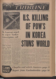   The Pacific Tribune - Friday, October 3, 1952   , page 1