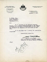 Letter to D. McKay, Chief Constable from Vance: 03-Jan-41