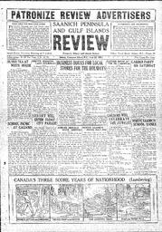 Saanich Peninsula And Gulf Islands Review Thu, June 23, 1927 (Page 1)