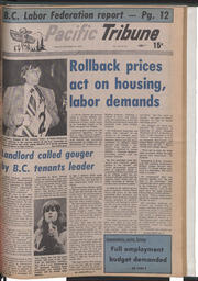  The Pacific Tribune - Friday, November 15, 1974   , page 1