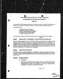 1994-03-16 - City of Port Coquitlam - Environmental Protection Committee - Agenda