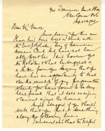 Letter to Vance from W. Leggott: 26-Sep-34