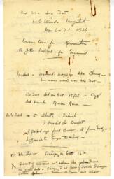 Analysis notes by Vance: November 6-7, 1936