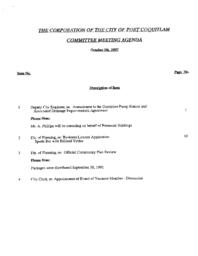 1992-10-05 - City of Port Coquitlam - Committee - Agenda
