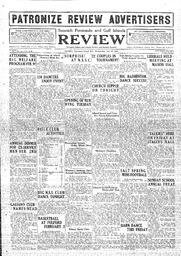 Saanich Peninsula And Gulf Islands Review Wed, January 24, 1934 (Page 1)