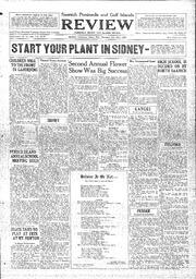 Saanich Peninsula And Gulf Islands Review Thu, July 18, 1929 (Page 1)