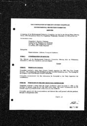 1992-12-16 - City of Port Coquitlam - Environmental Protection Committee - Minutes