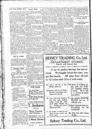 Sidney And Islands Review Fri, February 21, 1913 (Page 8)
