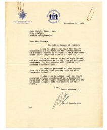 Letter to Vance from Chief Constable: 15-Nov-32